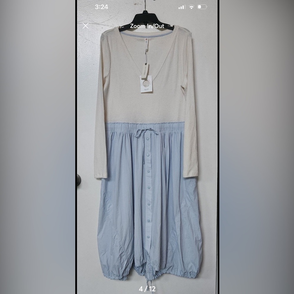 NWT Daily Practice by Anthropologie Long-Sleeve Twofer Midi Dress size XL